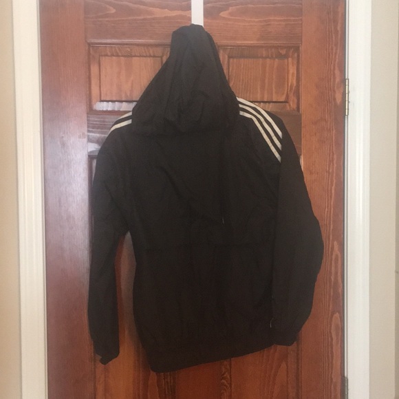Adidas Black Nylon Zip Up Jacket - Picture 2 of 3